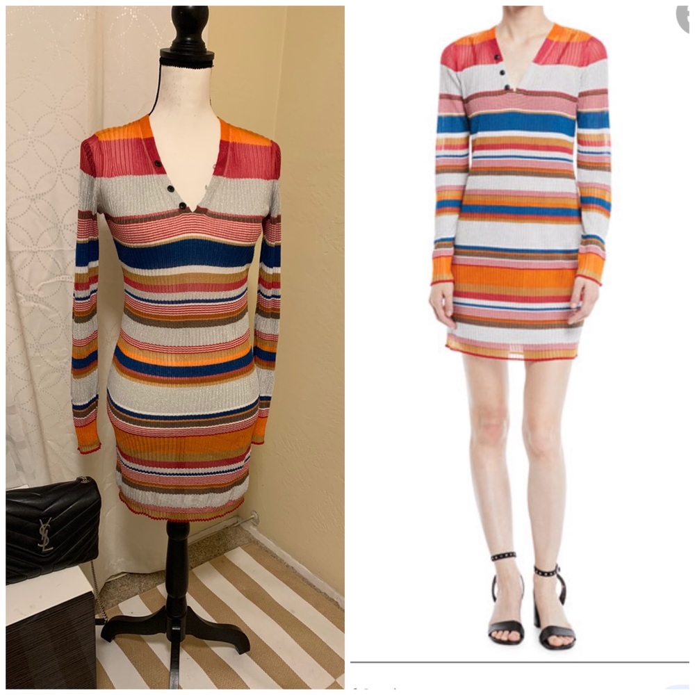 $475 Rag&Bone Katie Striped Mini Dress size S